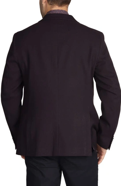 Tailorbyrd Solid Textured Sport Coat In Plum