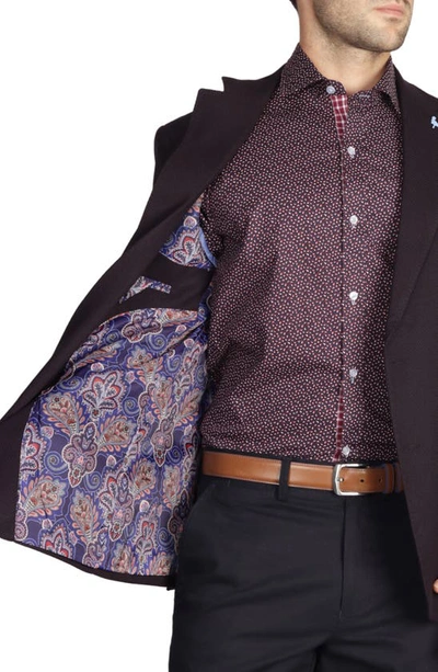 Tailorbyrd Solid Textured Sport Coat In Plum
