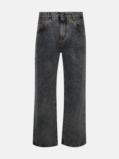 Shop Etro Grey Cotton Denim Jeans