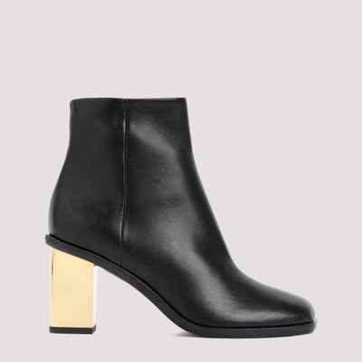Shop Chloé Rebecca Leather Boots In Black