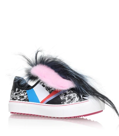 Shop Fendi Flynn Faux Fur Low-top Sneakers