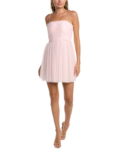 Shop ml Monique Lhuillier Tulle Mini Dress In Pink
