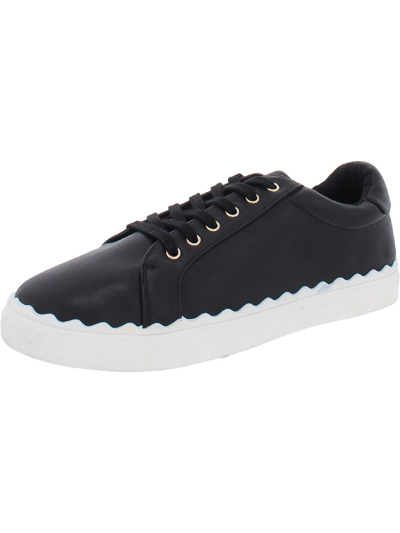Shop Bcbgeneration Lanie Womens Lace Up Man Made Casual And Fashion Sneakers In Black