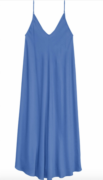 Shop L Agence Lorraine Trapeze Dress In Sea Mist In Blue