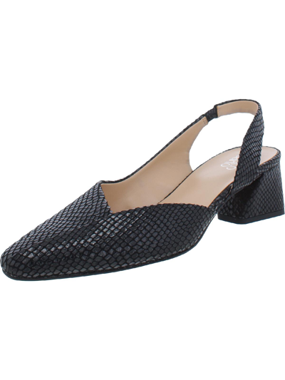 Shop Franco Sarto Jeen Womens Cushioned Footbed Slingback D'orsay Heels In Black