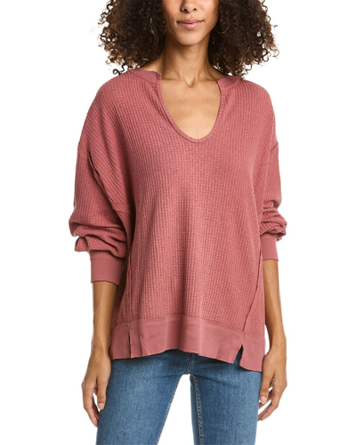 Shop Free The Roses Waffle Knit Pullover In Pink