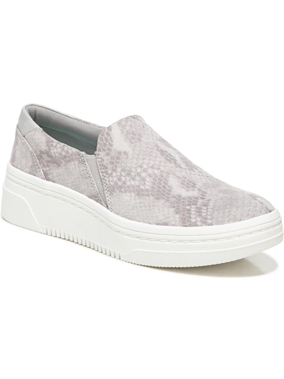 Shop Dr. Scholl's Shoes Madison Next Womens Leather Lifestyle Slip-on Sneakers In Grey