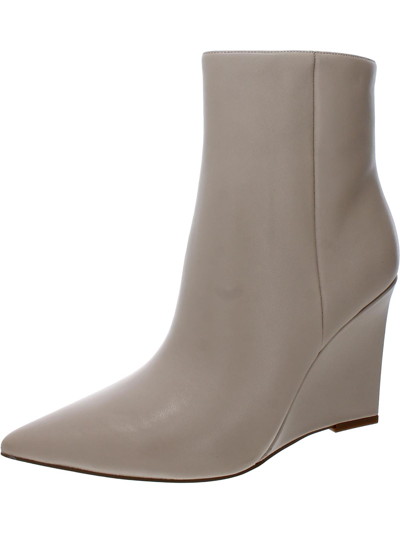 Shop Marc Fisher Ltd Dayna Womens Leather Ankle Boots Wedge Boots In Grey