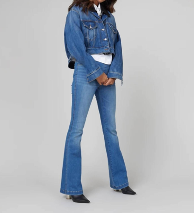 Shop Spanx High Rise Flare Jean In Vintage Indigo In Blue