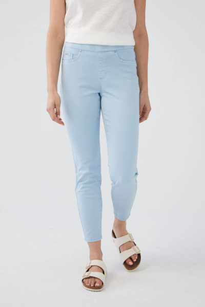 Shop Fdj Euro Twill Pull-on Slim Ankle In Sky In Blue
