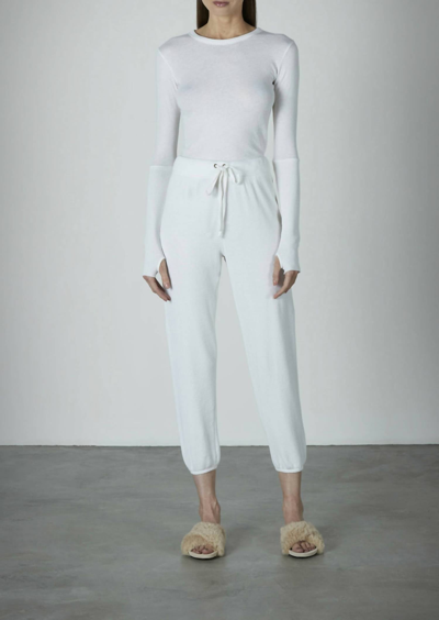Shop Enza Costa Thermal Jogger In White