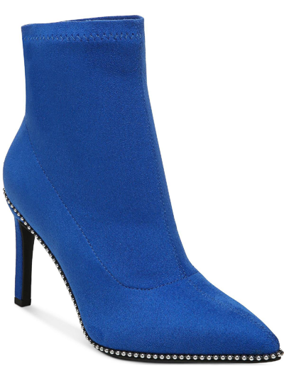Shop Bar Iii Melanay Womens Stretch Pull On Ankle Boots In Blue