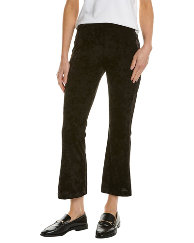 Shop Cynthia Rowley Crushed Velvet Cropped Pant In Black