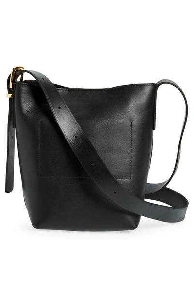 Shop Madewell The Essential Mini Bucket Tote In True Black