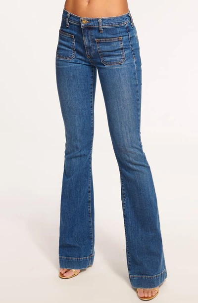 Shop Ramy Brook Hunter Patch Pocket Flare Leg Jeans In Medium Wash