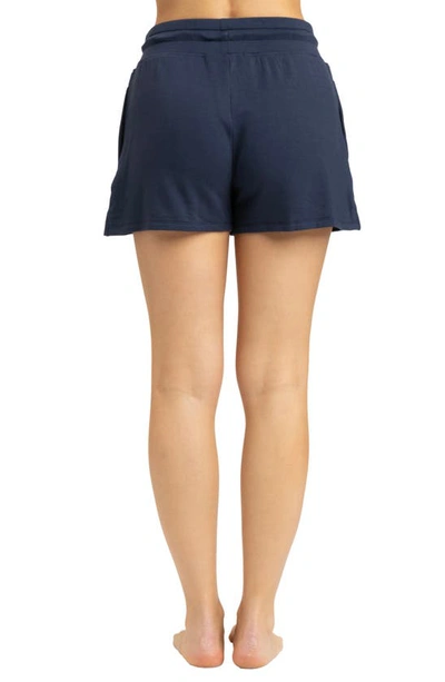 Threads 4 Thought Connie Feather Fleece Sweat Shorts In Raw Denim