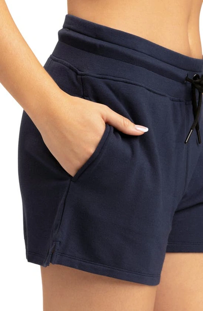 Threads 4 Thought Connie Feather Fleece Sweat Shorts In Raw Denim