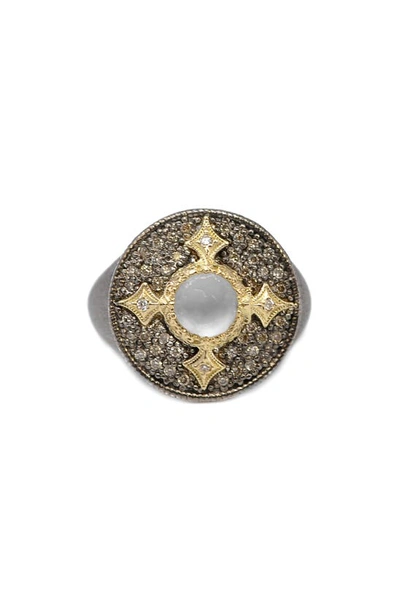 Shop Armenta Crivelli & Chalcedony Signet Ring In Silver