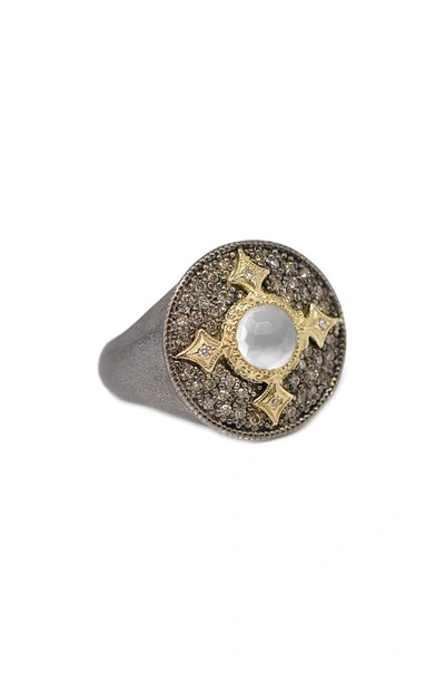 Shop Armenta Crivelli & Chalcedony Signet Ring In Silver