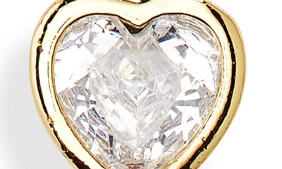 Panacea Crystal Linear Heart Drop Earrings In Gold