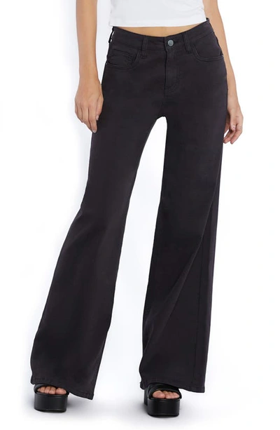 Shop Wash Lab Denim Willa Sailor Wide Leg Jeans In Onyx