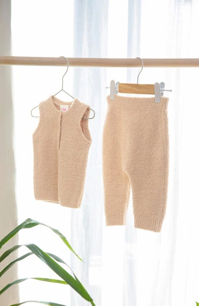 Shop 7 A.m. Enfant Fuzzy Recycled Polyester Leggings In Pecan