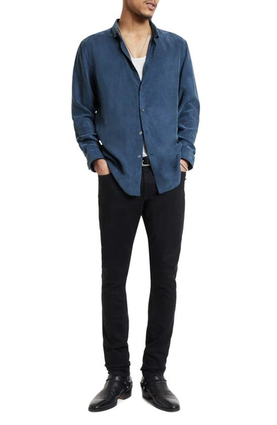 Shop John Varvatos Slim Fit Button-up Shirt In Indigo