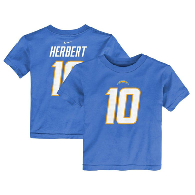 Shop Nike Toddler  Justin Herbert Powder Blue Los Angeles Chargers Player Name & Number T-shirt