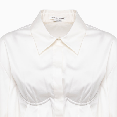 Shop Alessandro Vigilante Oversize Bra Shirt In Natural