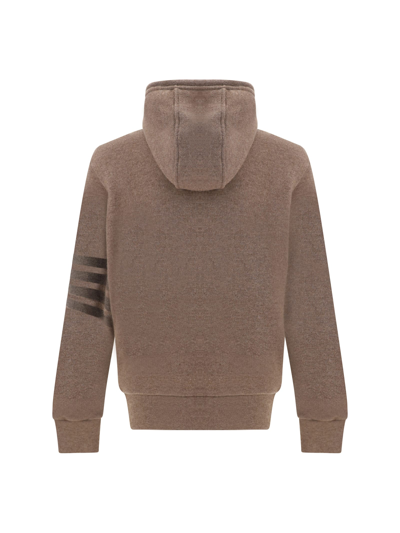 Shop Thom Browne Hoodie In Brown