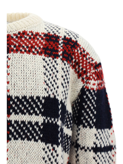Shop Thom Browne Sweater In Rwbwht