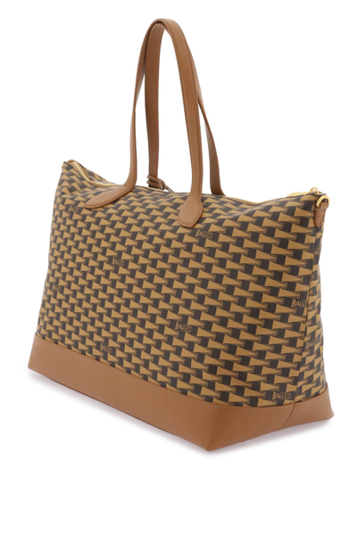 Shop Bally Bar Tote Bag In Multideserto Oro (brown)
