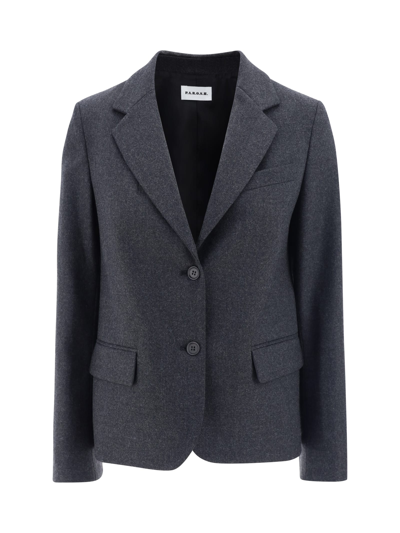 P.a.r.o.s.h P. A.r. O.s. H. Virgin Wool Blazer In Gray