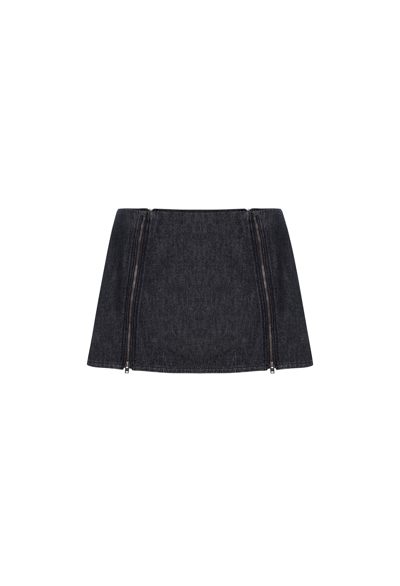 Fw23 Ezra Skirt In Raw Denim