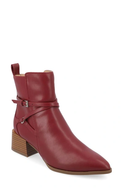 Journee Collection Estelle Bootie In Wine