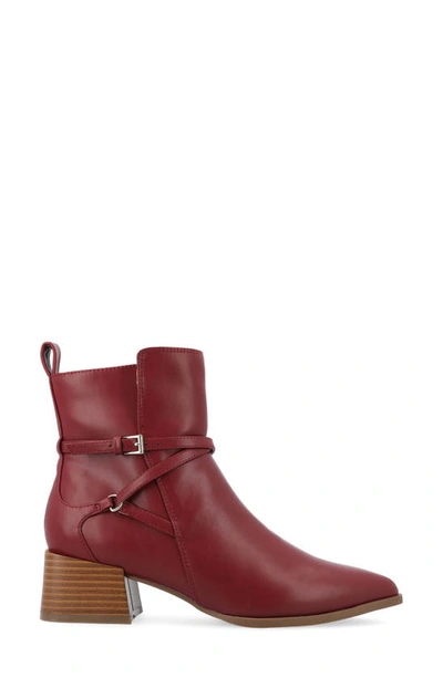 Journee Collection Estelle Bootie In Wine