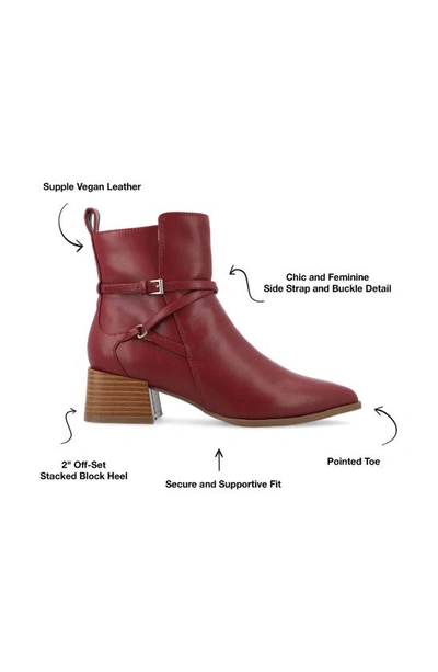 Journee Collection Estelle Bootie In Wine