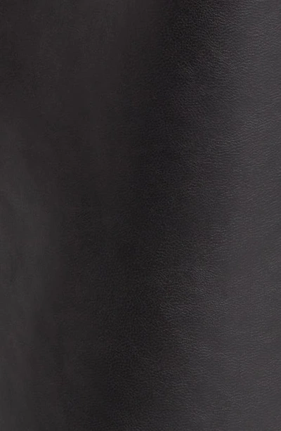 Madewell The Perfect High Waist Straight Leg Faux Leather Pants In True Black