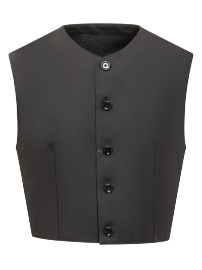 Shop Dolce & Gabbana Milano Gabardine Vest In Black