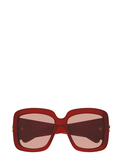 Shop Gucci Eyewear Square Frame Sunglasses In Red