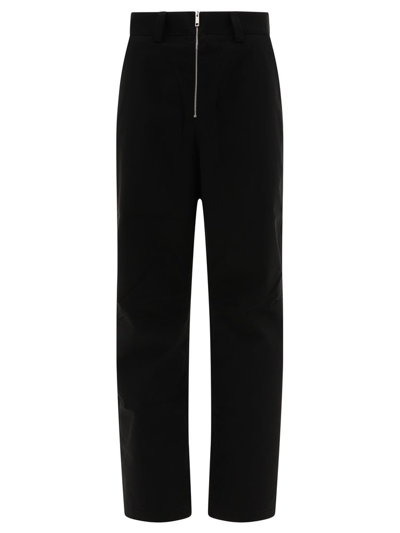 Shop Ambush Logo Embroidered Zip Up Trousers In Black