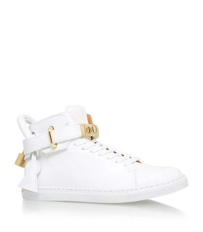 Shop Buscemi Flat First Leather Sneakers