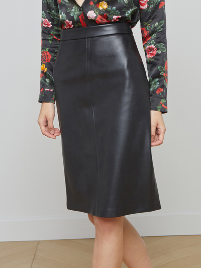 Shop L Agence Rosa Pencil Skirt In Black