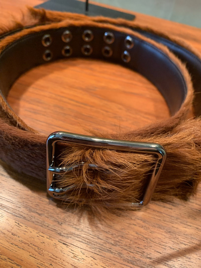 Prada fur belt hotsell