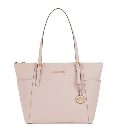 Shop Michael Michael Kors Medium Jet Set Item Top-zip Tote In Blossom