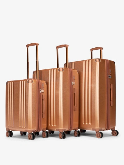 Shop Calpak Ambeur 3-piece Luggage Set In Copper