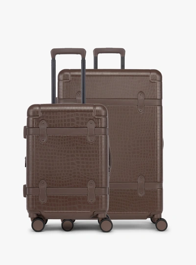 Shop Calpak Trnk 2-piece Luggage Set In Trnk Espresso