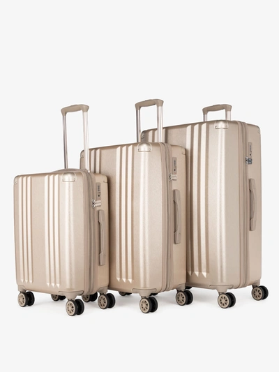 Shop Calpak Ambeur 3-piece Luggage Set In Gold