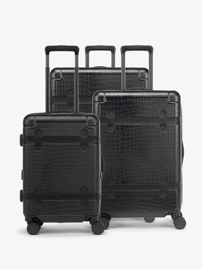 Shop Calpak Trnk 3-piece Luggage Set In Trnk Black