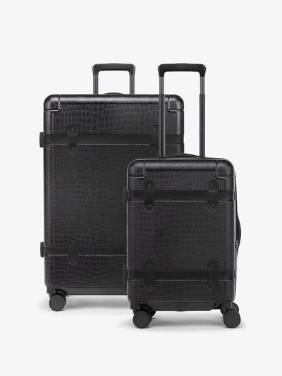 Shop Calpak Trnk 2-piece Luggage Set In Trnk Black
